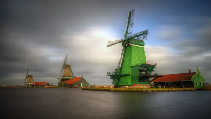Framed Print : Zaanse Schans windmills