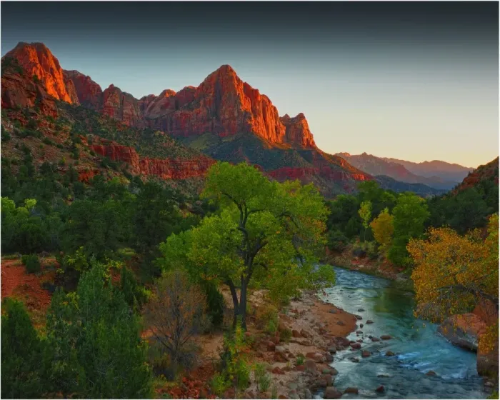 Framed Print : Zion national Park in south western United States