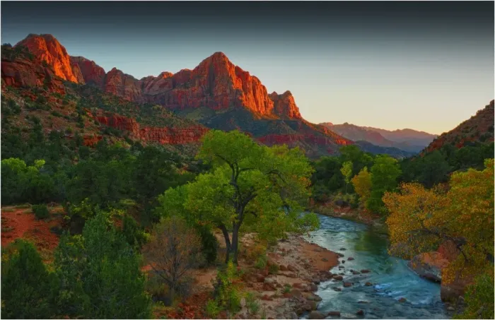 Framed Print : Zion national Park in south western United States