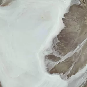 Abstract aerial salt lake