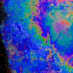 Oil Patterns Print on Water