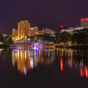Adelaide reflected in the river Torrens Adelaide reflected in the river Torrens