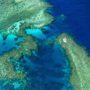 Aerial photography of the Great Barrier Reef