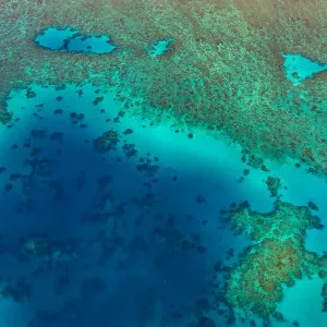 Aerial photography of the Great Barrier Reef