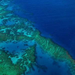 Aerial photography of the Great Barrier Reef