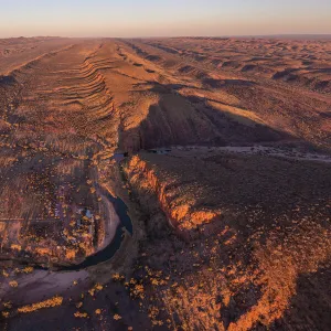 Aerial photography of the West Macdonnell Ranges west of Alice Springs, Northern Territory Austraila