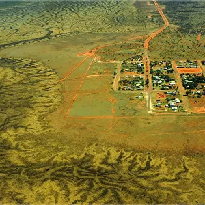 Aerial of Qulpie, outback Queensland, Australia