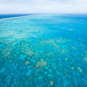 Aerial shot of Great Barrier Reef