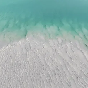 Aerial shot of a sandbar in Willie Creek estuary, The Kimberley, Western Australia, Australia Aerial shot of a sandbar in Willie Creek estuary, The Kimberley, Western Australia, Australia