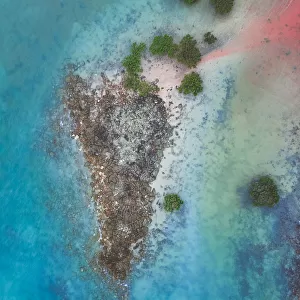 Aerial shot of tropical island, Broome, Australia