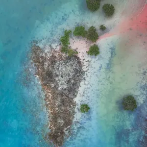 Aerial shot of tropical island, Broome, Australia Aerial shot of tropical island, Broome, Australia
