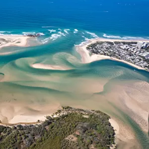 Aerial of the Sunshine Coast - Maroochy River