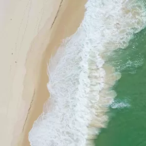Aerial view of empty beach