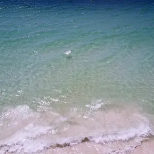 Aerial view of an empty beach, Hyams Beach, Jervis Bay, Australia Aerial view of an empty beach, Hyams Beach, Jervis Bay, Australia