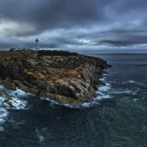 Aerial view of Cape Willoughby Lighthouse, Kangaroo Island, South Australia