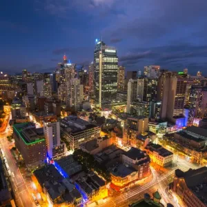 Aerial View of Sydney Central Business District Print