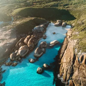Aerial View of Elephant Rocks Denmark Western Australia - 4K DRONE PHOTO Aerial View of Elephant Rocks Denmark Western Australia - 4K DRONE PHOTO
