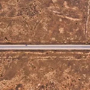 Aerial View of Eyre Highway - Nullarbor Plain, South Australia Print Aerial View of Eyre Highway - Nullarbor Plain, South Australia Print
