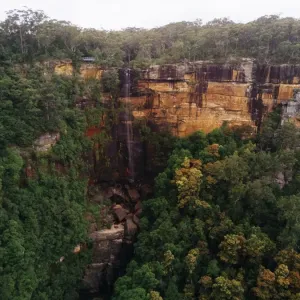 Aerial view of Fitzroy Falls, New South Wales, Australia Aerial view of Fitzroy Falls, New South Wales, Australia