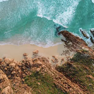 Aerial View of Injidup Beach Yallingup Western Australia - DRONE 4K PHOTO Aerial View of Injidup Beach Yallingup Western Australia - DRONE 4K PHOTO