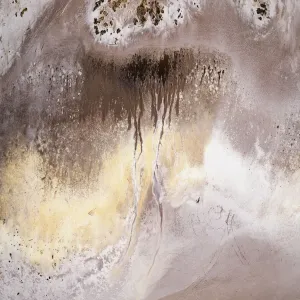 Aerial view of Lake Tyrrell surface patterns