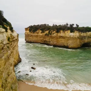 Aerial view of Loch Ard Gorge, 12 Apostles, Great Ocean Road, Victoria Aerial view of Loch Ard Gorge, 12 Apostles, Great Ocean Road, Victoria