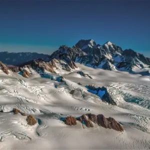 Aerial view of the Mount Cook Aoraki National Park, south Island of New Zealand Aerial view of the Mount Cook Aoraki National Park, south Island of New Zealand