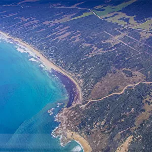Aerial view of the mountains in the Strzelecki national park, Flinders Island, Bass Straight, Tasmania