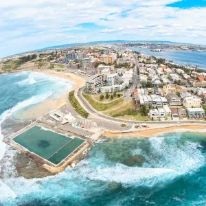 Newcastle Beach Aerial View Print Newcastle Beach Aerial View Print