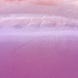 Aerial view of patterns, textures and amazing colors, pink, purple and orange over