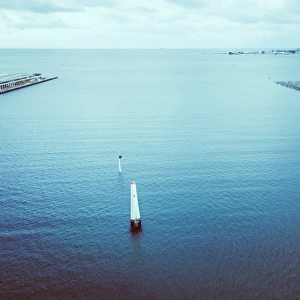 Aerial view of the Port Melbourne and Princess Pier