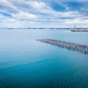 Aerial view of the Port Melbourne and Princess Pier Aerial view of the Port Melbourne and Princess Pier