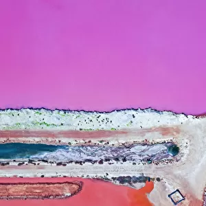 Aerial Views Fine Art Print Collection: Hutt Lagoon (Pink Lake)