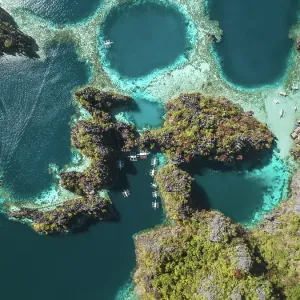 Aerial View of Twin Lagoons Coron, Philippines - Drone 4K Photo Aerial View of Twin Lagoons Coron, Philippines - Drone 4K Photo