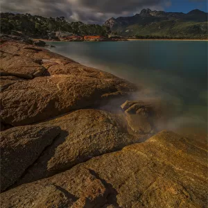 Afternoon light and approaching dusk at Trousers point, Flinders Island, Bass Strait, Tasmania, Australia