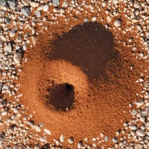 Anthill on the side of a highway, Shark Bay World Heritge Area, Western Australia, Australia