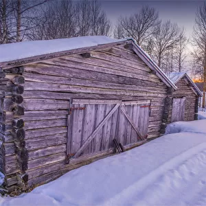 Approaching Dusk in winter at Lassbyn, Lapland, Sweden