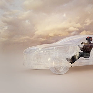 ar, augmented reality, car, cloud, color image, concept, copy space, cyberspace, day