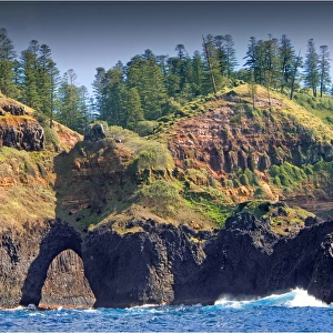 The Archway, a feature in the Volcanic rocky coastline of Norfolk Island