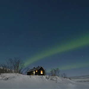 Aurora Borealis appearing over Abisko Lapland, Sweden