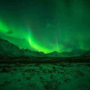 Aurora Over mountain