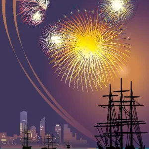 Australia Day Firework Illustration Australia Day Firework Illustration