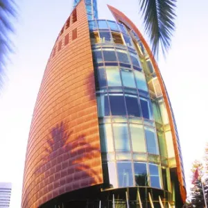 Australia, Perth, Torre de la Campana del Cisne en Barrack Square. Australia, Perth, Torre de la Campana del Cisne en Barrack Square.