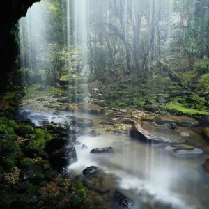 Australia, Tasmania, Cradle Mountain National Park, waterfall Australia, Tasmania, Cradle Mountain National Park, waterfall