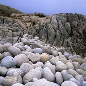 Australia, Tasmania, Flinders Island, eroded granite rocks on coast