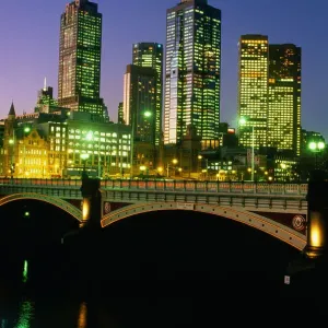 Print of Melbourne's Swanston Street Bridge