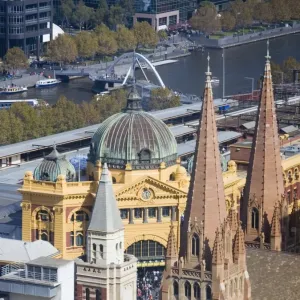 Elevated Print of Melbourne's Flinders Street Station Elevated Print of Melbourne's Flinders Street Station