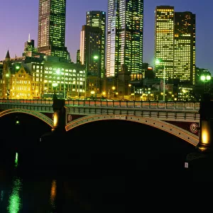 Australia, Victoria, Melbourne, Swanston Street Bridge