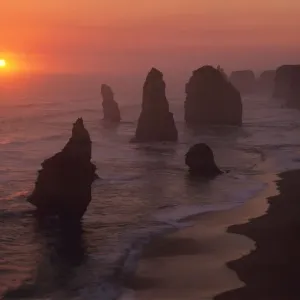 Australia, Victoria, Port Campbell, Twelve Apostles at sunset Australia, Victoria, Port Campbell, Twelve Apostles at sunset