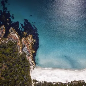 The Bay of fires, aerial view The Bay of fires, aerial view